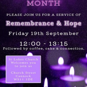 Remembrance & Hope Service for National Recovery Month.