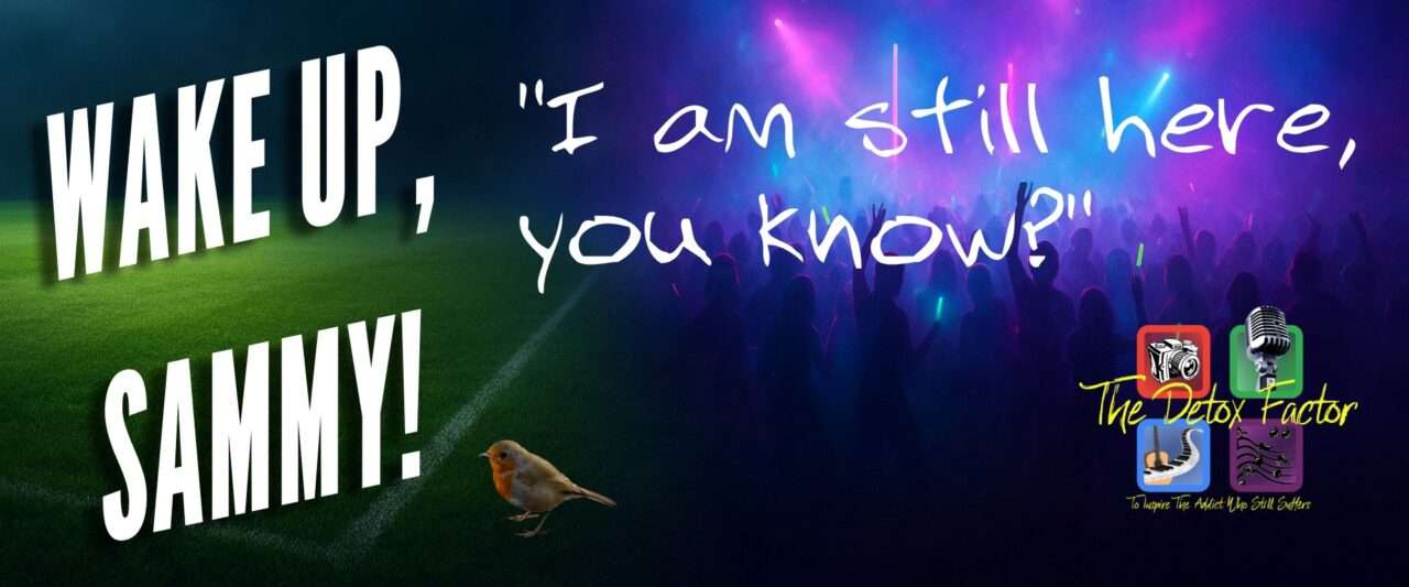 Wake Up Sammy with vibrant concert scene and motivational message.